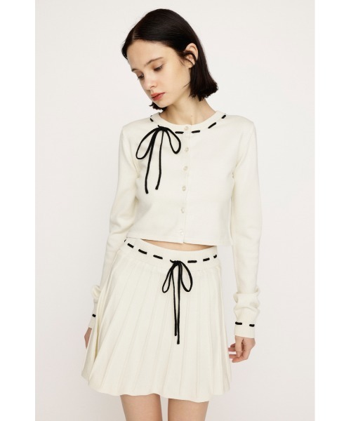 SLY(スライ)の「KNIT PLEATS SET UP ニット プリーツ セットアップ 秋服 冬服(ワンピース・レディース・ネイビー/杢グレー/アイボリー・1/2)」の13枚目の写真