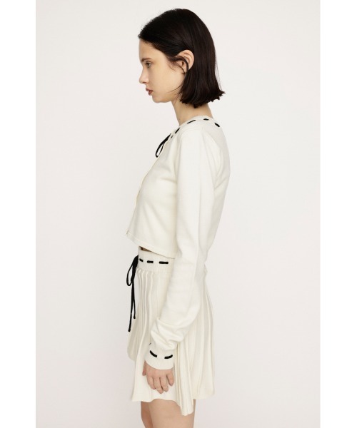 SLY(スライ)の「KNIT PLEATS SET UP ニット プリーツ セットアップ 秋服 冬服(ワンピース・レディース・ネイビー/杢グレー/アイボリー・1/2)」の15枚目の写真