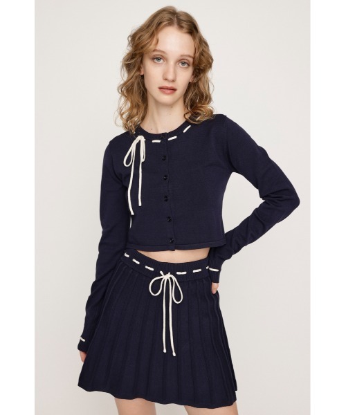 SLY(スライ)の「KNIT PLEATS SET UP ニット プリーツ セットアップ 秋服 冬服(ワンピース・レディース・ネイビー/杢グレー/アイボリー・1/2)」の17枚目の写真