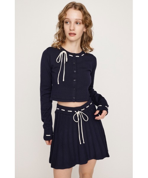 SLY(スライ)の「KNIT PLEATS SET UP ニット プリーツ セットアップ 秋服 冬服(ワンピース・レディース・ネイビー/杢グレー/アイボリー・1/2)」の19枚目の写真