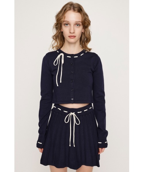 SLY(スライ)の「KNIT PLEATS SET UP ニット プリーツ セットアップ 秋服 冬服(ワンピース・レディース・ネイビー/杢グレー/アイボリー・1/2)」の20枚目の写真