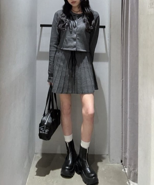 KNIT PLEATS SET UP ニット プリーツ セットアップ 秋服 冬服
