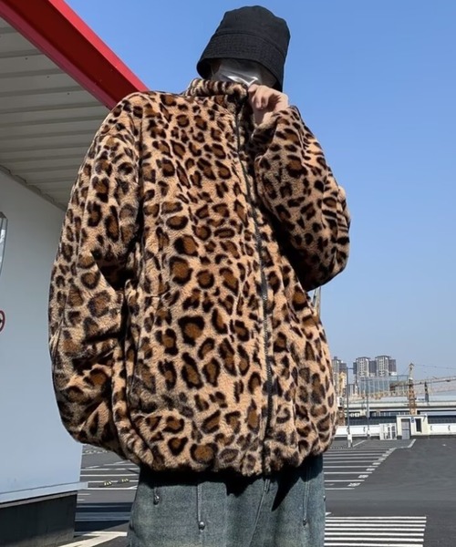 セール】リバーシブルレオパードボアジャケット（その他アウター