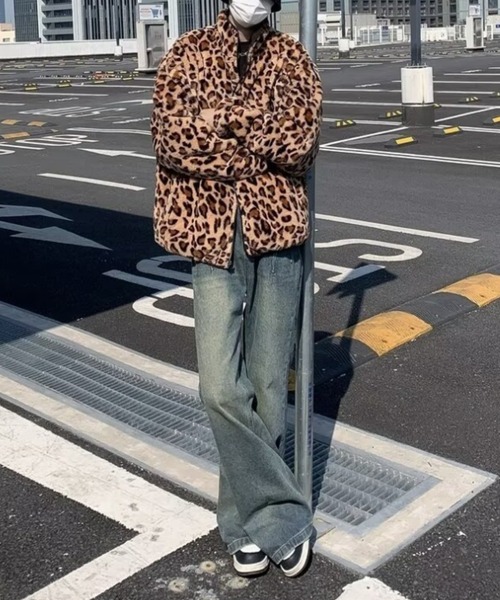 セール】リバーシブルレオパードボアジャケット（その他アウター