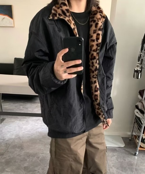 セール】リバーシブルレオパードボアジャケット（その他アウター