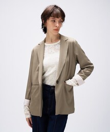 cloenc | 【セットアップ／手洗い可】ポイントカラーテーラードジャケット(テーラードジャケット)