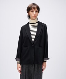 cloenc | 【セットアップ/手洗い可】ポイントカラーテーラードジャケット(テーラードジャケット)