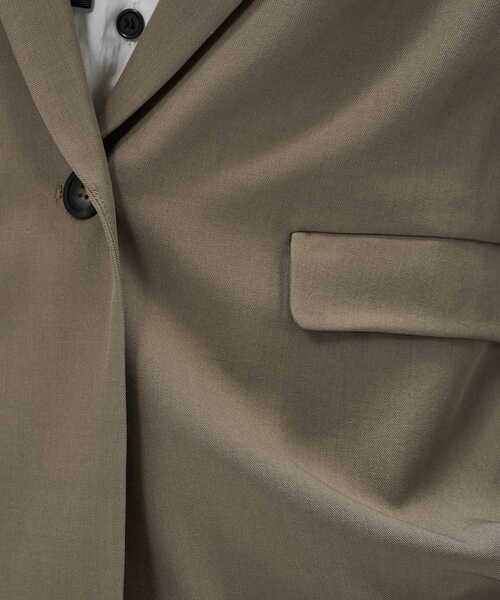 cloenc（クロエンス）の「【セットアップ／手洗い可】ポイントカラーテーラードジャケット（テーラードジャケット・レディース・ブラック/カーキ/ダークブラウン・01/02/03）」の10枚目の写真