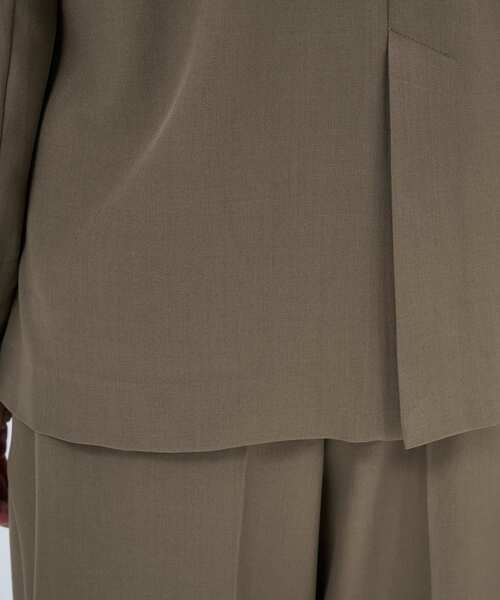 cloenc（クロエンス）の「【セットアップ／手洗い可】ポイントカラーテーラードジャケット（テーラードジャケット・レディース・ブラック/カーキ/ダークブラウン・01/02/03）」の11枚目の写真