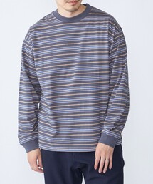 SHIPS | 【SHIPS別注】AIRTOWNE: マルチ ボーダー ロングスリーブ Tシャツ(Tシャツ/カットソー)