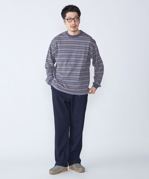 SHIPS(シップス)の「【SHIPS別注】AIRTOWNE: マルチ ボーダー ロングスリーブ Tシャツ(Tシャツ/カットソー・メンズ・ライトブルー/ダークグレー/ナチュラル・MEDIUM/LARGE/X-LARGE)」の6枚目の写真