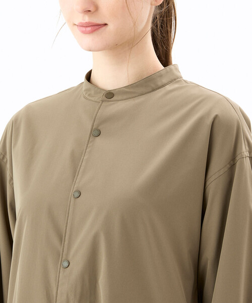 ORCIVAL（オーシバル）の「ORCIVAL | ポリタイプライター ギャザーロングライトアウター WOMEN（ワンピース・レディース・ベージュ系その他/ブラック・1）」の19枚目の写真