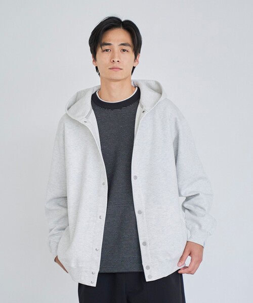 coen(コーエン)の「クリーンプラススウェットスナップボタンパーカー【防汚(食品汚れ)、UVカット】(その他アウター・メンズ・ライトグレー/ダークグレー/ブラック・M/S/XL/L)」の11枚目の写真