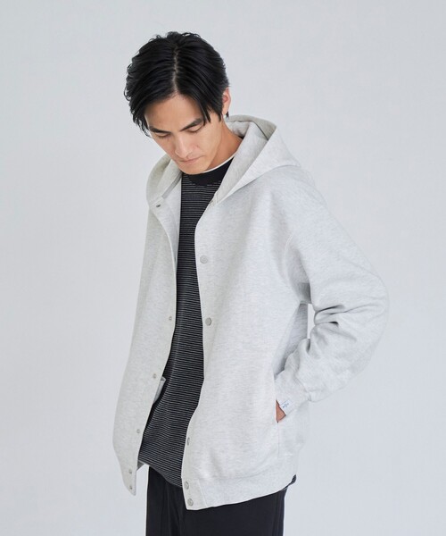 coen(コーエン)の「クリーンプラススウェットスナップボタンパーカー【防汚(食品汚れ)、UVカット】(その他アウター・メンズ・ライトグレー/ダークグレー/ブラック・M/S/XL/L)」の12枚目の写真