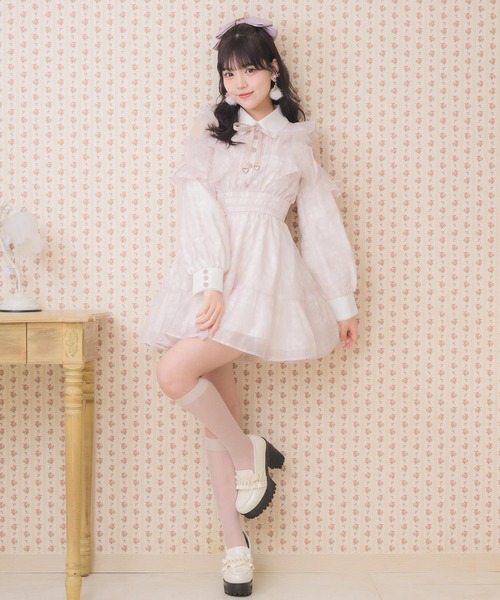 花柄チェックミニワンピース（ワンピース）｜ROJITA（ロジータ