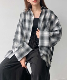 AS KNOW AS plus | ♪ポケット付き ワイドスリーブチェックシャツ(シャツ/ブラウス)