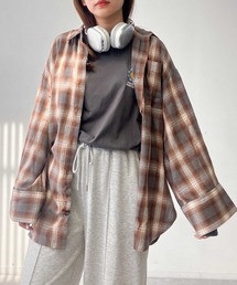 AS KNOW AS plus | ♪ポケット付き ワイドスリーブチェックシャツ(シャツ/ブラウス)
