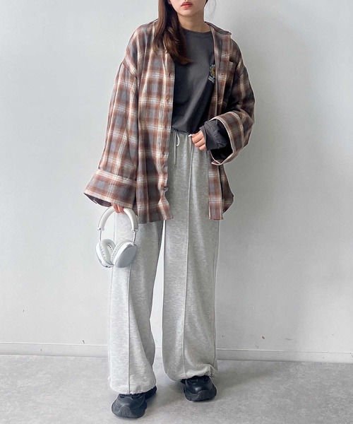 AS KNOW AS plus（アズノゥアズプラス）の「♪ポケット付き ワイドスリーブチェックシャツ（シャツ/ブラウス・レディース・ブラウン系/グレー系/ブラック系・FREE）」の21枚目の写真