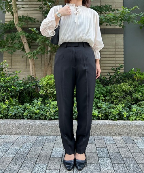 etre pret（エトレプレ）の「洗える！高機能ノータックテーパードパンツ ※セットアップ可（スーツパンツ・レディース・ネイビー/ブラック・7号/9号/11号/13号）」の19枚目の写真