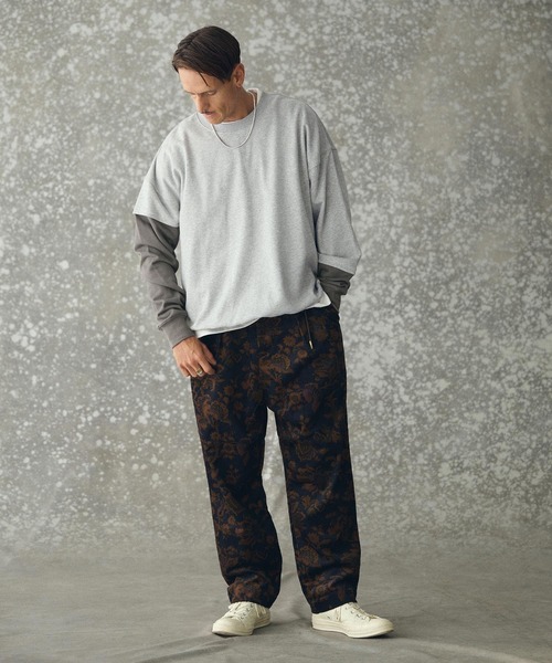 THEOREM（セオレム）の「msw1783- One Point Embroidered Laidback Switching Sweatshirt スウェット(TRM25-T043A)（スウェット・メンズ・グレー系その他/ブラック×グリーン/グレー×サックスブルー/ブラック×ベージュ・M/L/XL）」の13枚目の写真