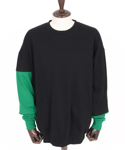 THEOREM（セオレム）の「msw1783- One Point Embroidered Laidback Switching Sweatshirt スウェット(TRM25-T043A)（スウェット・メンズ・グレー系その他/ブラック×グリーン/グレー×サックスブルー/ブラック×ベージュ・M/L/XL）」の22枚目の写真