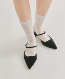 mystic | ポインテッドトゥ ベロアパンプス(パンプス)