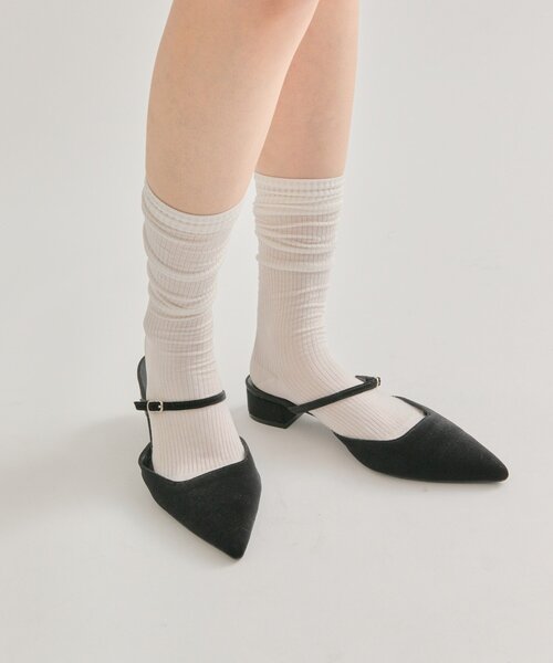 mystic(ミスティック)の「ポインテッドトゥ ベロアパンプス(パンプス・レディース・ブラウン/ブラック・36/37/38)」の4枚目の写真