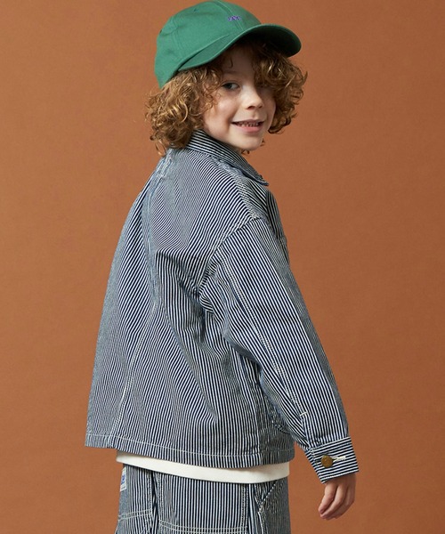 Lee(リー)の「Lee/リー【110-160cm】キッズ ロコジャケット/カバーオール 高品質綿100%(カバーオール・キッズ・インディゴブルー/ブルー/ストライプ・110/120/130/150/160/140)」の18枚目の写真