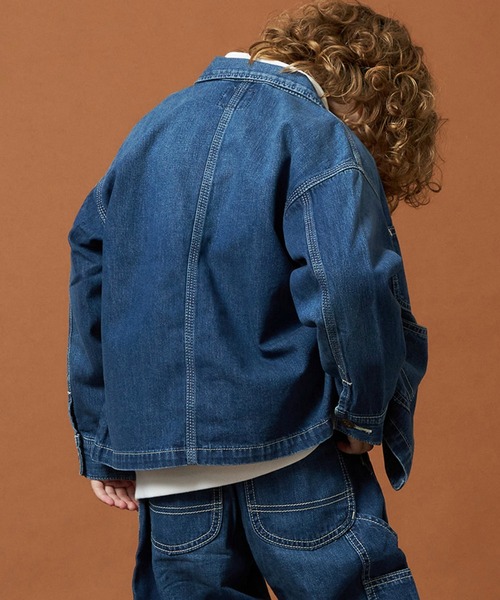 Lee(リー)の「Lee/リー【110-160cm】キッズ ロコジャケット/カバーオール 高品質綿100%(カバーオール・キッズ・インディゴブルー/ブルー/ストライプ・110/120/130/150/160/140)」の12枚目の写真