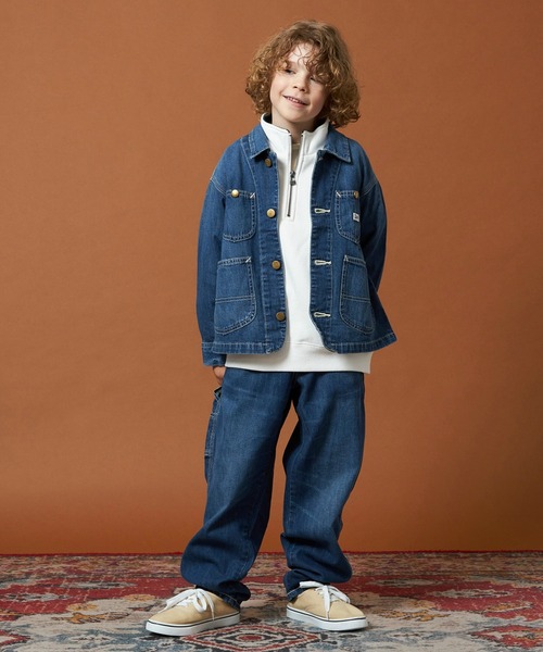 Lee(リー)の「Lee/リー【110-160cm】キッズ ロコジャケット/カバーオール 高品質綿100%(カバーオール・キッズ・インディゴブルー/ブルー/ストライプ・110/120/130/150/160/140)」の10枚目の写真