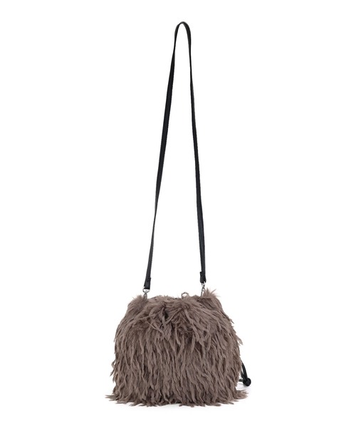 T・S・L（ティーエスエル）の「フェザーファー2way巾着ショルダーバッグ（ショルダーバッグ・レディース・アイボリー/ブラック/チャコール・FREE）」の15枚目の写真