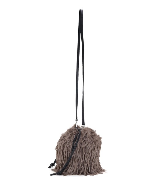 T・S・L（ティーエスエル）の「フェザーファー2way巾着ショルダーバッグ（ショルダーバッグ・レディース・アイボリー/ブラック/チャコール・FREE）」の16枚目の写真