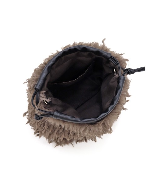 T・S・L（ティーエスエル）の「フェザーファー2way巾着ショルダーバッグ（ショルダーバッグ・レディース・アイボリー/ブラック/チャコール・FREE）」の18枚目の写真