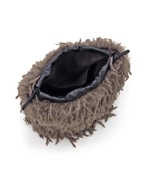 T・S・L（ティーエスエル）の「フェザーファー2way巾着ショルダーバッグ（ショルダーバッグ・レディース・アイボリー/ブラック/チャコール・FREE）」の21枚目の写真