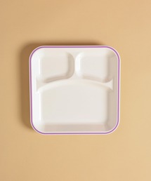 LAKOLE（ラコレ）の「【らこれキッズ】ライン仕切り角プレート / 599175（食器）」