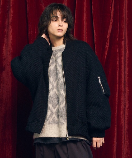 UNISEX》【Italian Dead Stock Fabric】Prime-Over MA-1 Bomber Jacket