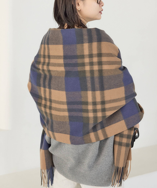 JOURNAL STANDARD(ジャーナルスタンダード)の「《WEB限定追加3》Cashmere ストール(ストール/ショール・レディース・ライトブルー/ブラウン系その他/ウッド・FREE)」の16枚目の写真