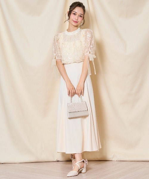 WILLSELECTION(ウィルセレクション)の「リボンスリーブブラウス(シャツ/ブラウス・レディース・ライトグレー/アイボリー/ブラック・FREE)」の5枚目の写真