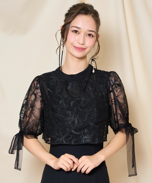 WILLSELECTION(ウィルセレクション)の「リボンスリーブブラウス(シャツ/ブラウス・レディース・ライトグレー/アイボリー/ブラック・FREE)」の16枚目の写真