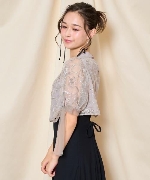 WILLSELECTION(ウィルセレクション)の「リボンスリーブブラウス(シャツ/ブラウス・レディース・ライトグレー/アイボリー/ブラック・FREE)」の10枚目の写真