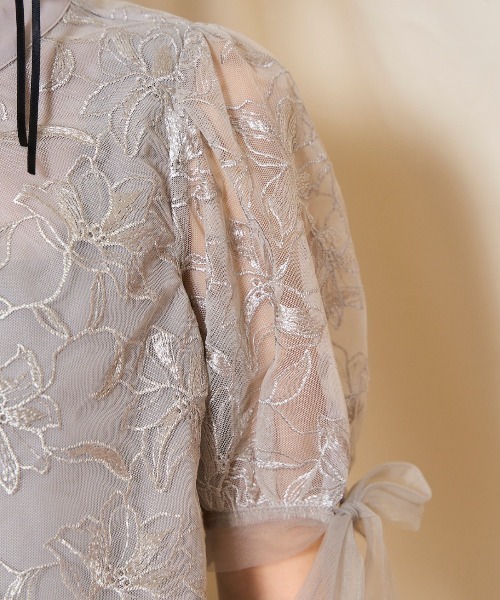 WILLSELECTION(ウィルセレクション)の「リボンスリーブブラウス(シャツ/ブラウス・レディース・ライトグレー/アイボリー/ブラック・FREE)」の18枚目の写真