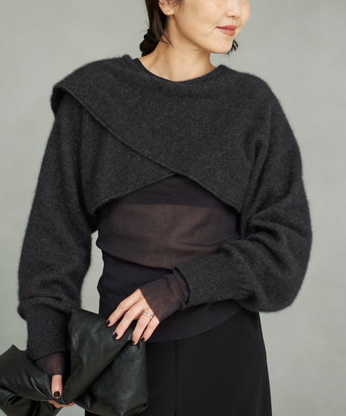 セール】ENRICA / エンリカ SLEEVE CAPE ニット（ニット/セーター