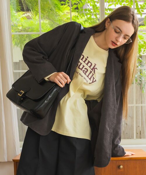 RETRO GIRL（レトロガール）の「コーデュロイテーラーJK（テーラードジャケット・レディース・チャコールグレー/ダークブラウン・FREE）」の12枚目の写真