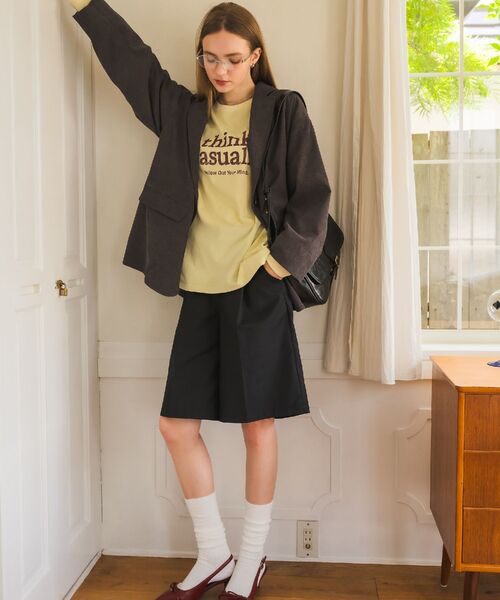 RETRO GIRL（レトロガール）の「コーデュロイテーラーJK（テーラードジャケット・レディース・チャコールグレー/ダークブラウン・FREE）」の13枚目の写真