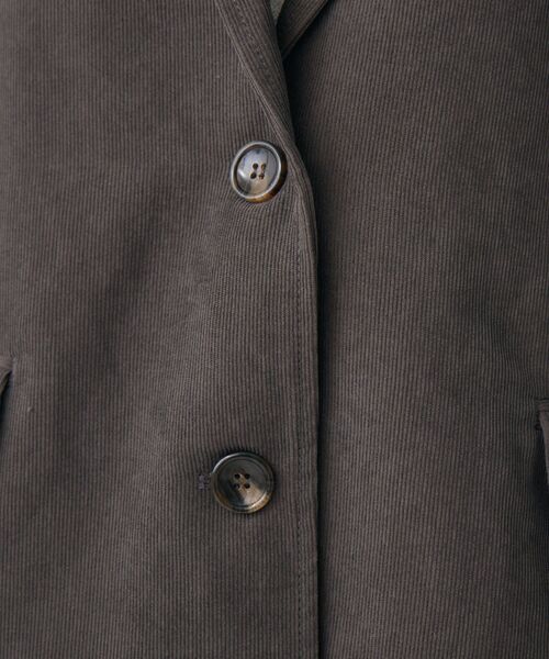 RETRO GIRL（レトロガール）の「コーデュロイテーラーJK（テーラードジャケット・レディース・チャコールグレー/ダークブラウン・FREE）」の6枚目の写真