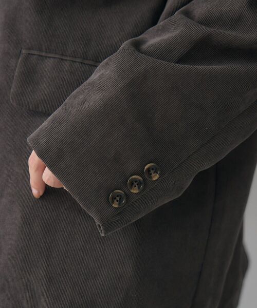 RETRO GIRL（レトロガール）の「コーデュロイテーラーJK（テーラードジャケット・レディース・チャコールグレー/ダークブラウン・FREE）」の7枚目の写真