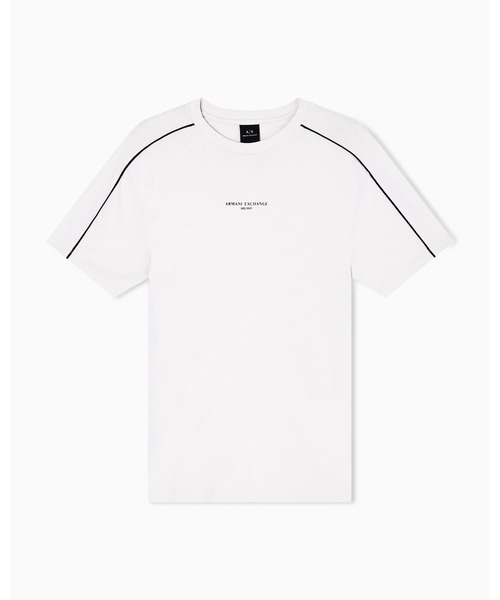 ARMANI EXCHANGE（アルマーニエクスチェンジ）の「【A|X アルマーニ エクスチェンジ】＜ZOZO限定＞AXロゴ コットンピケ 半袖トップス（Tシャツ/カットソー・メンズ・ストーン/ブラック・SMALL/MEDIUM/LARGE/XX-LARGE/X-SMALL/X-LARGE）」の6枚目の写真