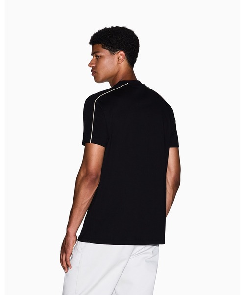 ARMANI EXCHANGE（アルマーニエクスチェンジ）の「【A|X アルマーニ エクスチェンジ】＜ZOZO限定＞AXロゴ コットンピケ 半袖トップス（Tシャツ/カットソー・メンズ・ストーン/ブラック・SMALL/MEDIUM/LARGE/XX-LARGE/X-SMALL/X-LARGE）」の7枚目の写真