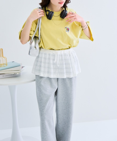 FRUIT OF THE LOOM(フルーツオブザルーム)の「【FRUIT OF THE LOOM】バックプリントシャツ 袖ワッペン(Tシャツ/カットソー・レディース・ホワイト/チャコールグレー/イエロー・L/M/S)」の17枚目の写真