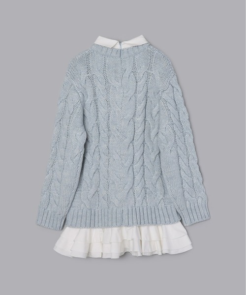フリルレイヤードケーブルニット（ニット/セーター）｜Olu